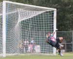 Manu lors de la séance des tirs au buts contre Fréjus