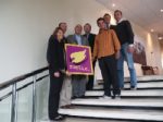 Le président, l'entraîneur et les partenaires présentent le nouveau logo du rugby Niçois