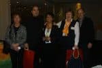 Paola Valzoano (centre) entourée de l'équipe de la Lufthansa dirigée par Pierre Bogdanovic