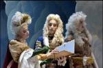 "De gauche à droite: Medea (Aurélia legay),Arcane( Damien Guillon), Egeo (Pascal Bertin)."