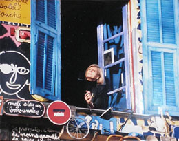 Helène Jourdan Gassin chez Ben (photo Hayat 2003)