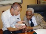 Jean Marc Giaume avec Aimé Césaire