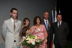 Paul-Emile Fourny avec sa famille et Christian Estrosi