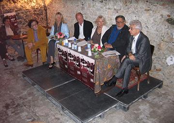Press conference (from left to right: Gilbert Bezzina, Andrée Alziari-Nègre, Didier Rochette, Yvette Hancy, Raoul Mille and Hubert Tassy)