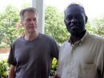 JMG Le Clézio en compagnie de A. Mabanckou, prix Renaudot 2006