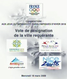 Jo 2018 : La ville d’Annecy désignée candidate à l’organisation des jeux d’hiver face à Nice, Pelvoux et Grenoble