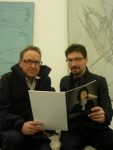 Marc Monnet et Francesco Filidei à la Fondation Hartung d'Antibes (Photo Philippe Dejardin)