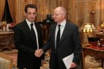 Rencontre du Président de la République avec Noam Shalit, le père du jeune Guilad, le 27 janvier 2009.