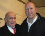 Le président de la FFR, Pierre Camou (à gauche) et le manageur du RNCA, Anthony Hill, réunis aux Arboras