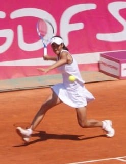 The forehand of Caroline Garcia