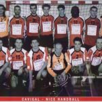 Xavier Barachet (n°4) avec les séniors (saison 2005/06) du Cavigal Nice Handball (© Cavigal Nice Handball)