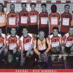 Xavier Barachet (n°4) with the seniors (season 2005/06) of Cavigal Nice Handball (© Cavigal Nice Handball)