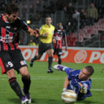 Pentecôte is back in shape with a saving double. ©www.ogcnice.com