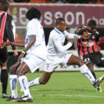 Mouloungui scored his first goal in Ligue 1 since the match against Sochaux, almost two months ago (1-1). Photo credit: www.ogcnice.com