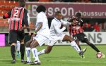 Mouloungui a inscrit son premier but en Ligue 1 depuis le match contre Sochaux, il y a presque deux mois (1-1). Crédit photo : www.ogcnice.com