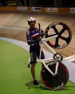 Benjamin Landier, en piste pour les Jeux Paralympiques.