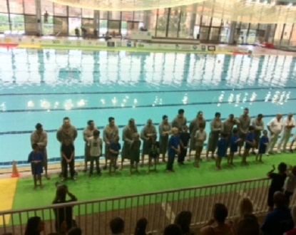 The Nice water polo players before the match The Nice water polo players before the match