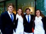 Yannick Agnel, Camille Muffat, Clément Lefert et Charlotte Bonnet. (photo : Twitter.com/YannickAgnel)