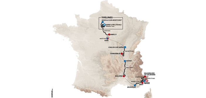Cyclisme : le parcours du Paris-Nice dévoilé !