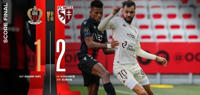 Ligue 1 (26e journée) : Nice s’incline face à Metz
