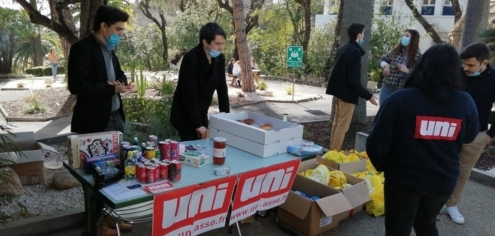 La deuxième distribution alimentaire aux étudiants organisée par l’UNI 06
