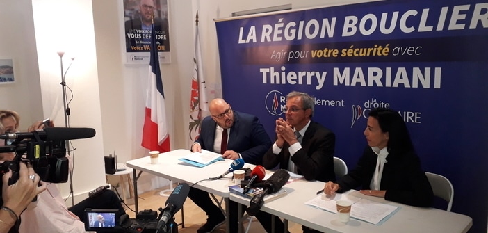 Thierry Mariani a présenté son « bouclier sécuritaire » pour les régionales