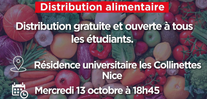 Distribution alimentaire pour les étudiants
