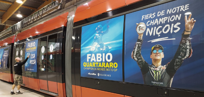 Les tramways niçois célèbrent le titre mondial  de Fabio Quartararo