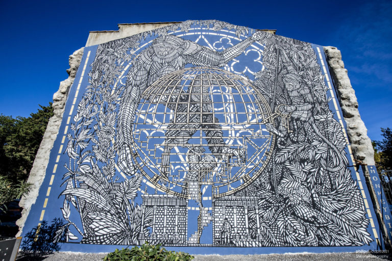 « Le Jardin d’Eden », une fresque réalisée par Monkeybird à Antibes