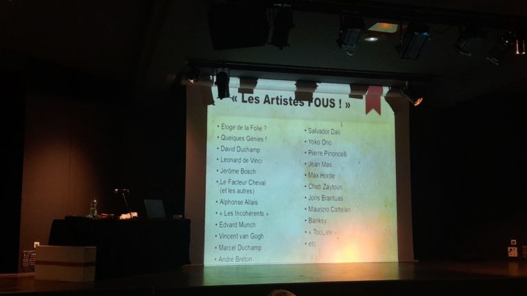 David Duchamp et sa conférence « Les Artistes Fous »