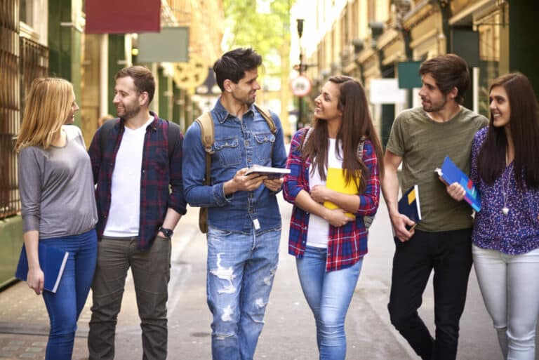 Un groupe d'étudiant.