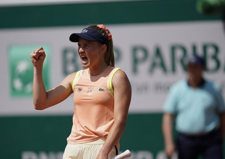 Fiona Ferro lors de Roland-Garros 2023