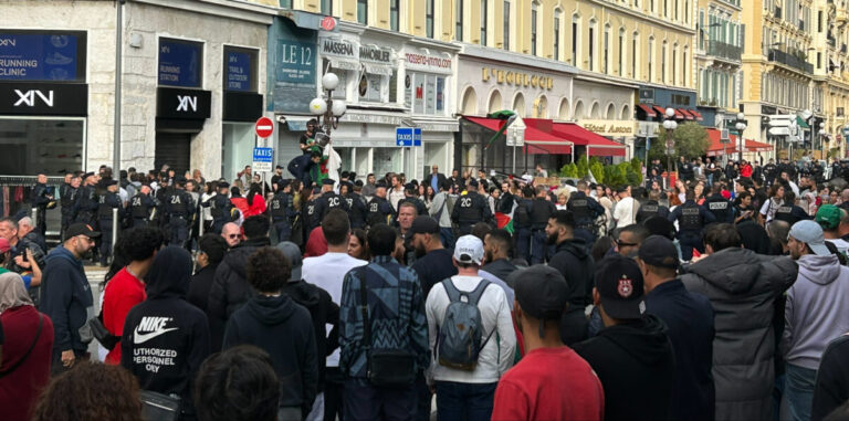 Nice : malgré l’interdiction préfectorale, le rassemblement pro-palestinien a eu lieu