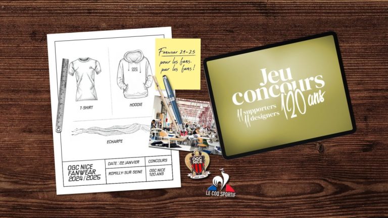 Rejoignez l’équipe qui dessinera la collection Supporters des 120 ans de l’OGC Nice