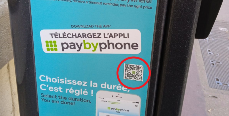 De faux QR codes à nouveau découverts sur les horodateurs à Nice