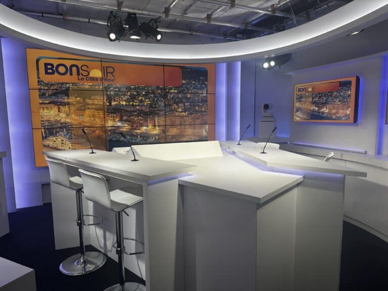 Le Studio de BFM TV Azur.