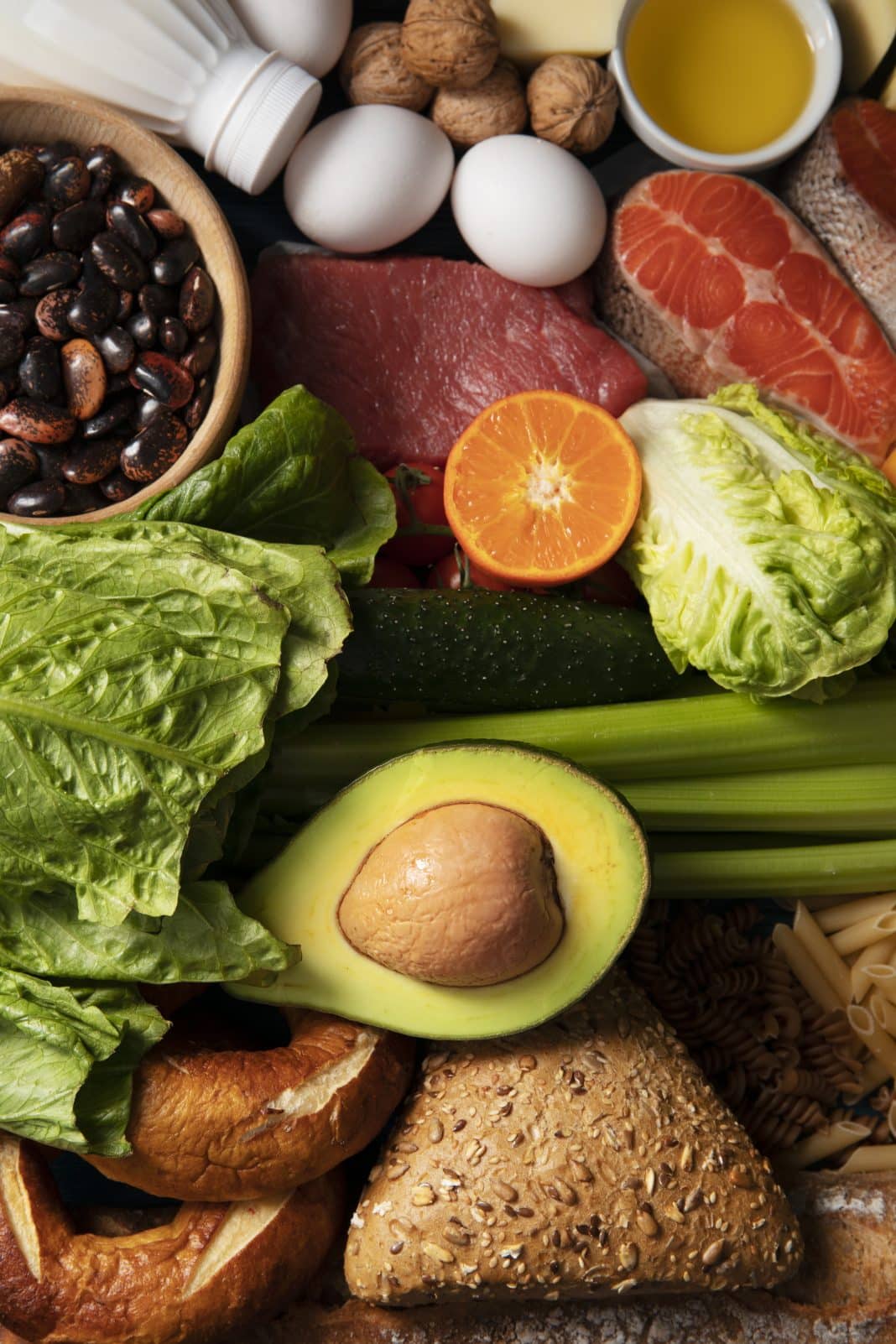 Des fruits, du lait, des légumes