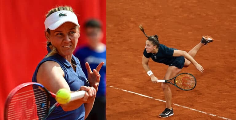 Fiona Ferro et Diane Parry au premier tour du trophée Clarins.