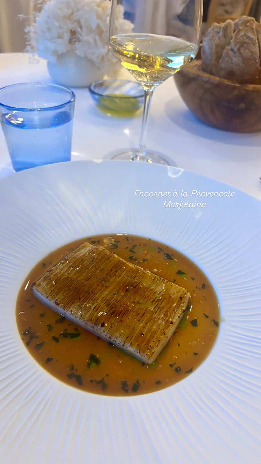 Un plat du restaurant la Chèvre d'Or à Eze