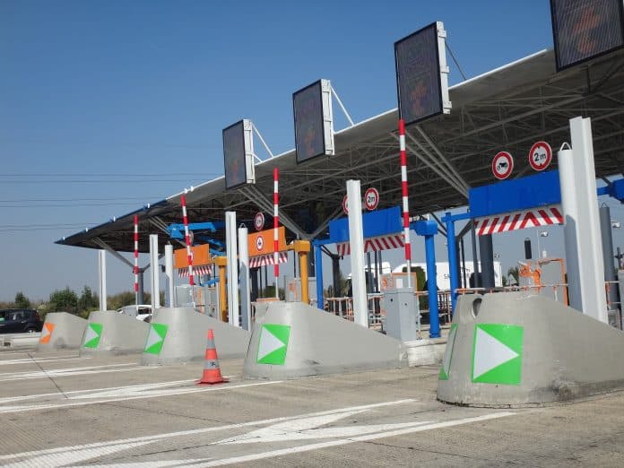 Un péage en France.