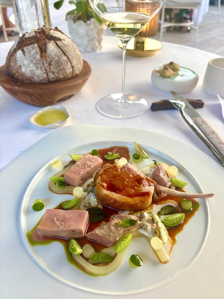 Les plats de la Villa Miraé.