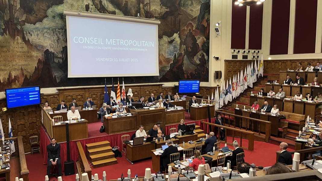 Christian Estrosi présidant le Conseil Métropolitain de ce vendredi 11 juillet 2025