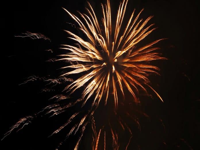 Un feu d'artifice à Nice.