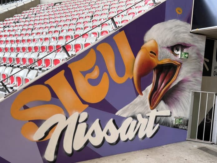 Le nouvel habillage du stade Allianz Riviera de l'OGC Nice.
