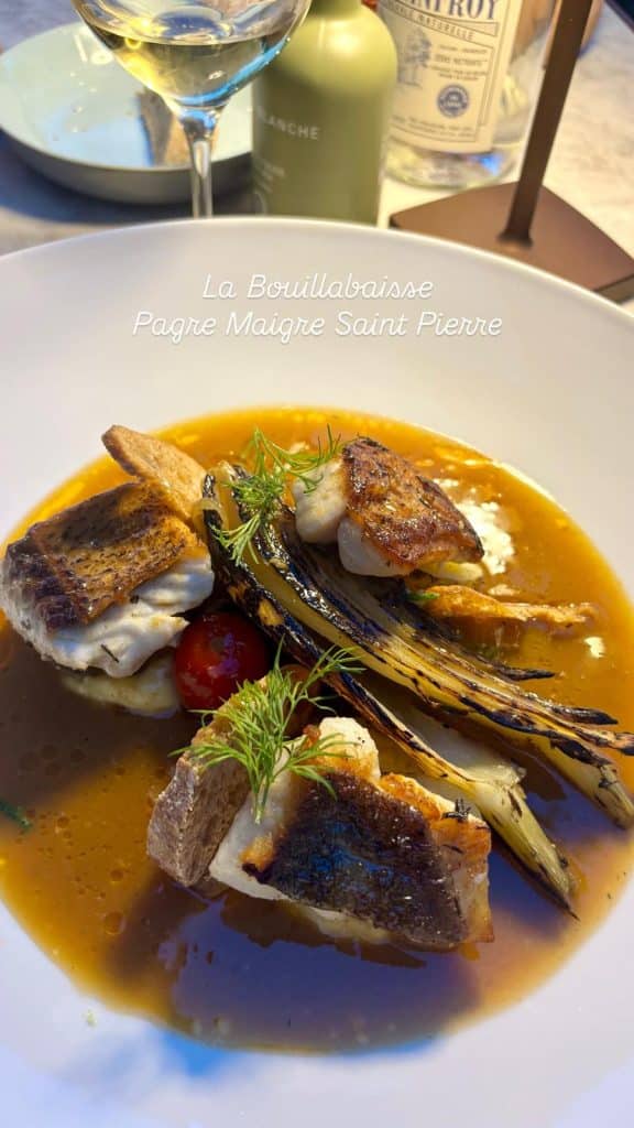 Les plats du restaurants Toile Blanche.