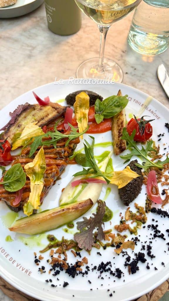 Les plats du restaurants Toile Blanche.