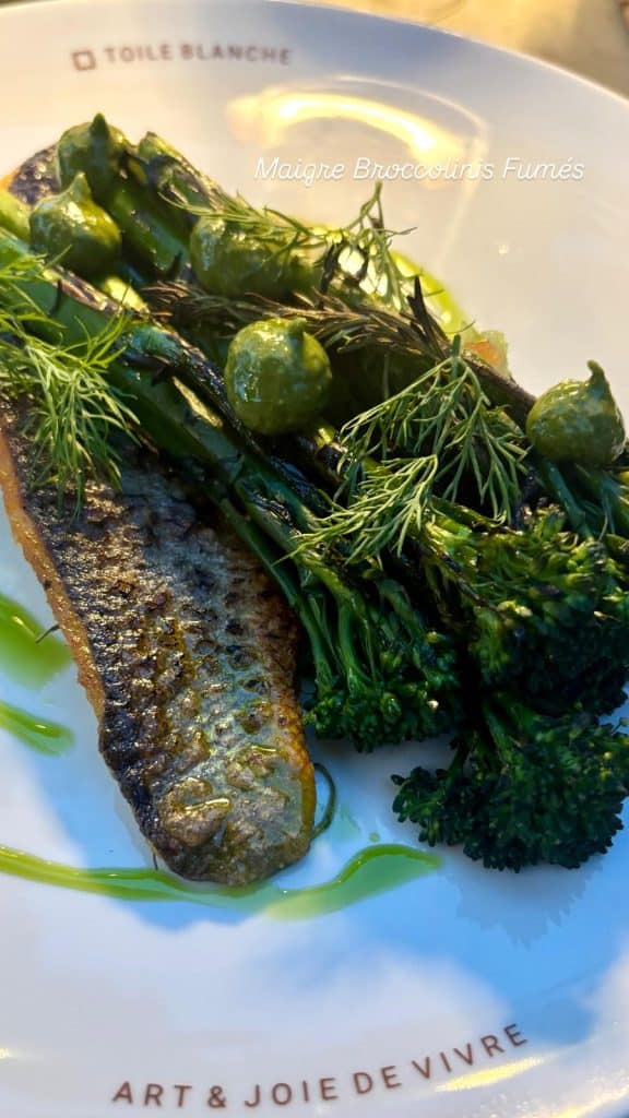 Les plats du restaurants Toile Blanche.