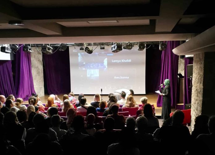 La salle de cinéma pour la 2ème édition du Festival la Palestine au cinéma à Nice.