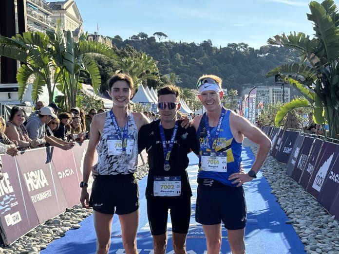 Les trois premiers du 20 km hommes de l'ultracourte-Trail Nice Métropole Côte d'Azur by UTMB.