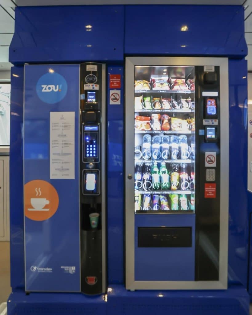 Un distributeur mis à disposition dans les nouveaux TER de Transdev